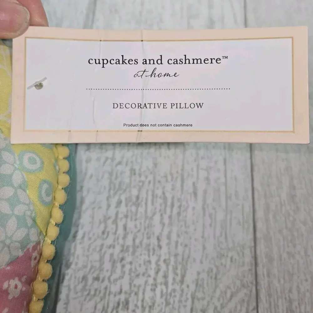 Cupcakes And Cashmere Spring Quilted Design Pillow 12x15
